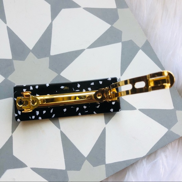 Lele Sadoughi // Block Black and White Barrette - Picture 5 of 7